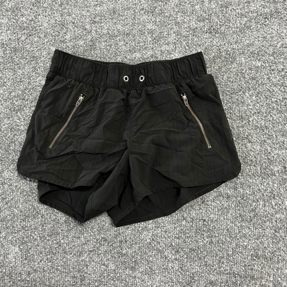 Athleta Shorts Womens Size XS Black Elastic Waist Zipper Pockets Casual Athletic